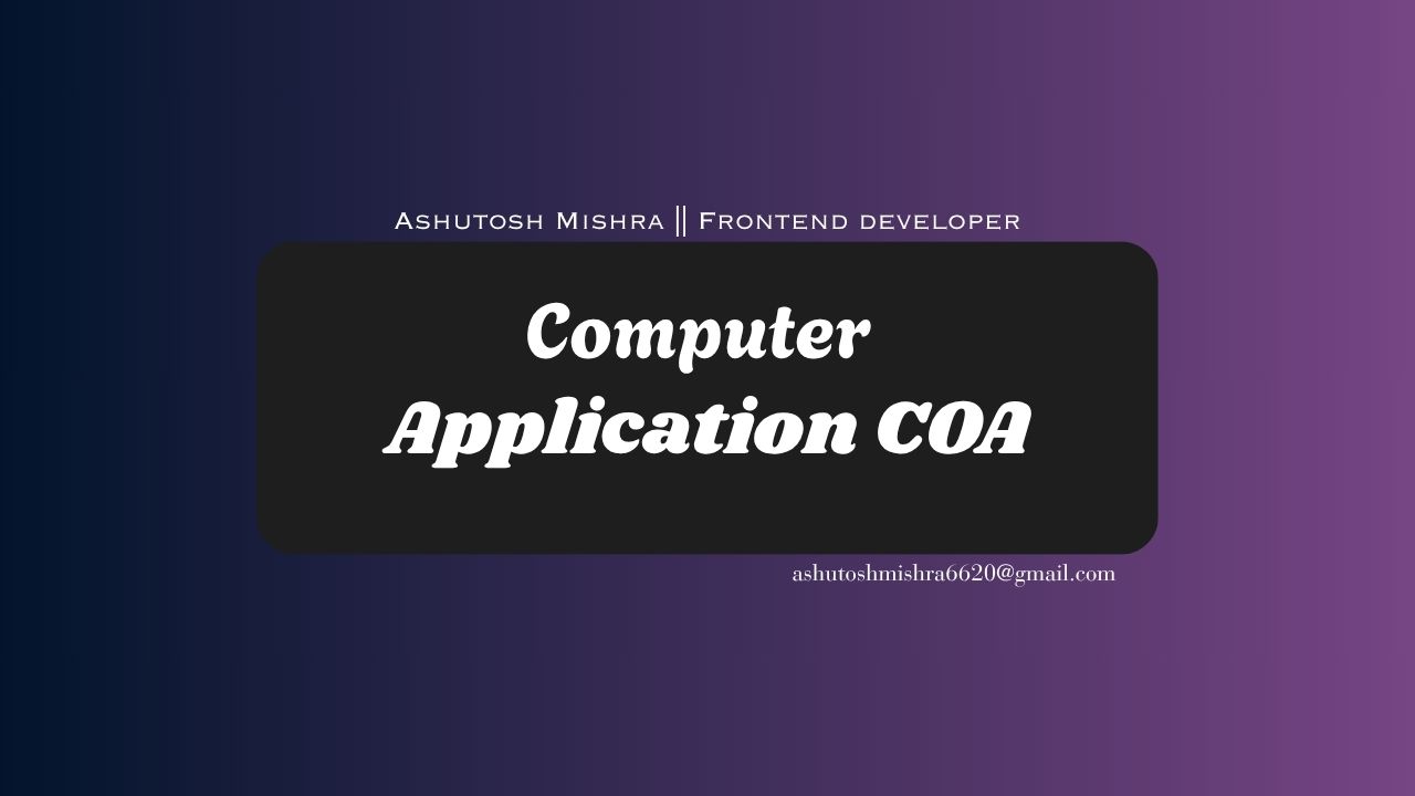 Computer Application